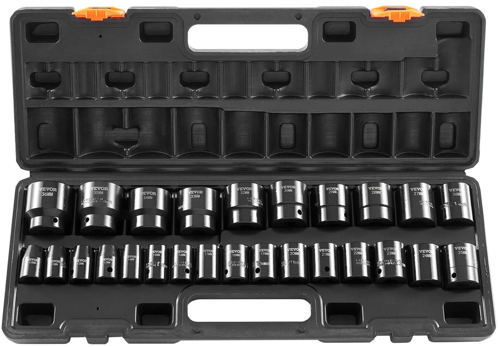 VEVOR smūginis galvučių rinkinys, 26 vnt., 10-36 mm