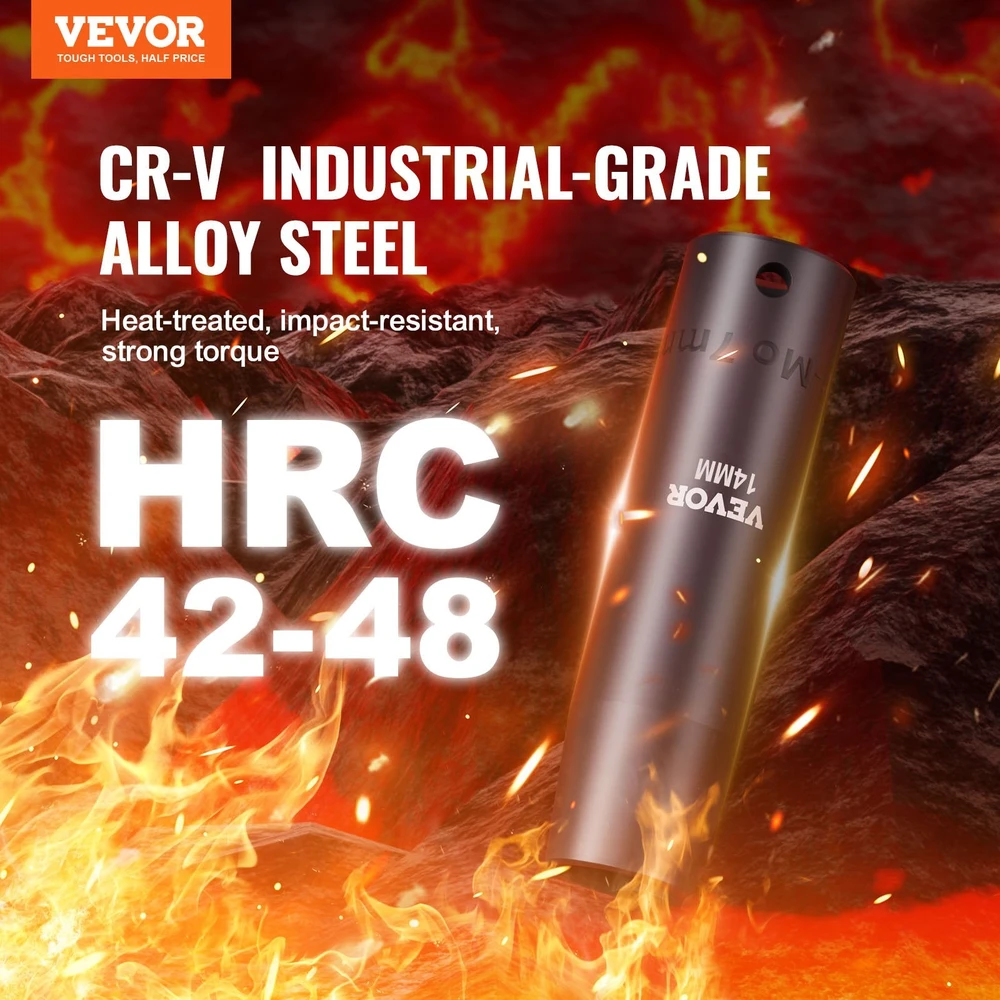 VEVOR 3/8" smūginis galvučių rinkinys, 48 dalys