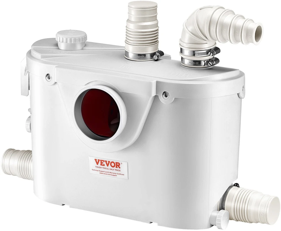 VEVOR Kanalizacijos siurblys 500W tualetui ir kriauklei