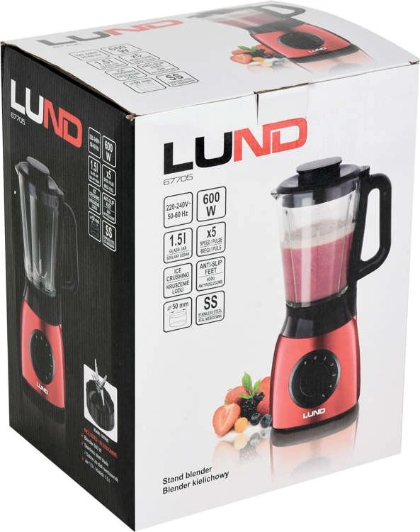 Lund SMULKINTUVAS / MAIŠYTUVAS | RAUDONAS | 600 W (67705)