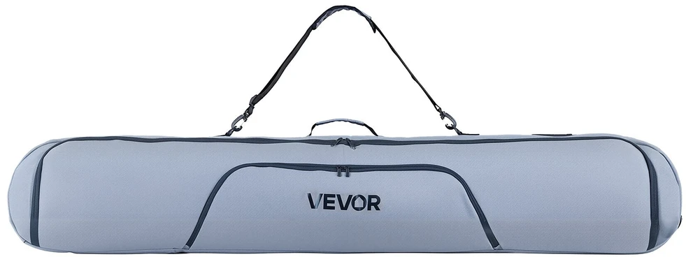VEVOR Snieglenčių dėklas iki 165 cm, pilkos spalvos