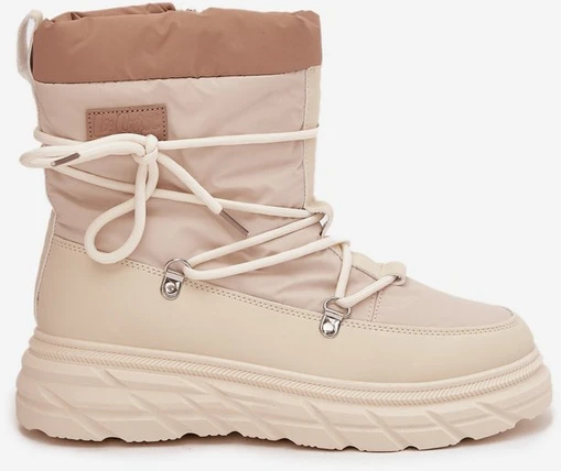 Sniego aulinukai smėlio spalvos su užtrauktuku Lee Cooper