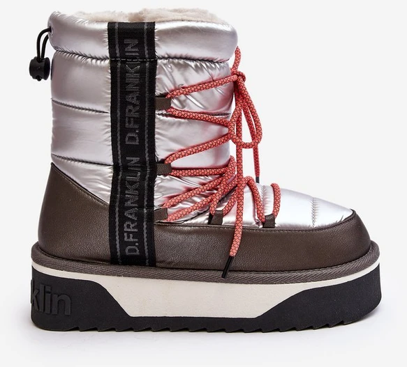 sniego batai su storais padais Vegan D.Franklin DFSH371006 Sidabrinis