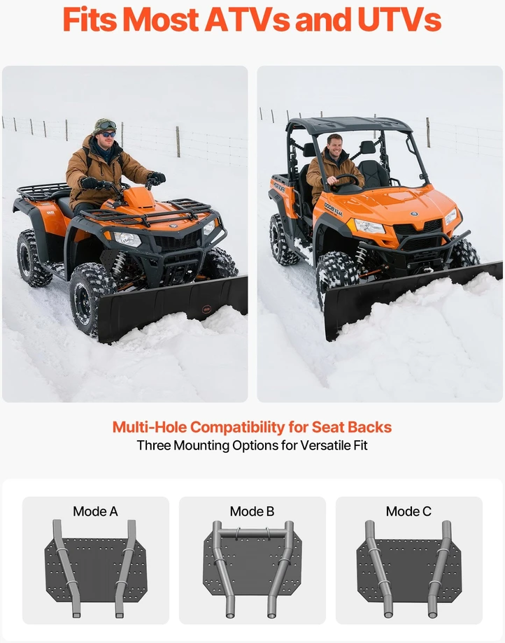 VEVOR universali 122 cm sniego valymo priedas