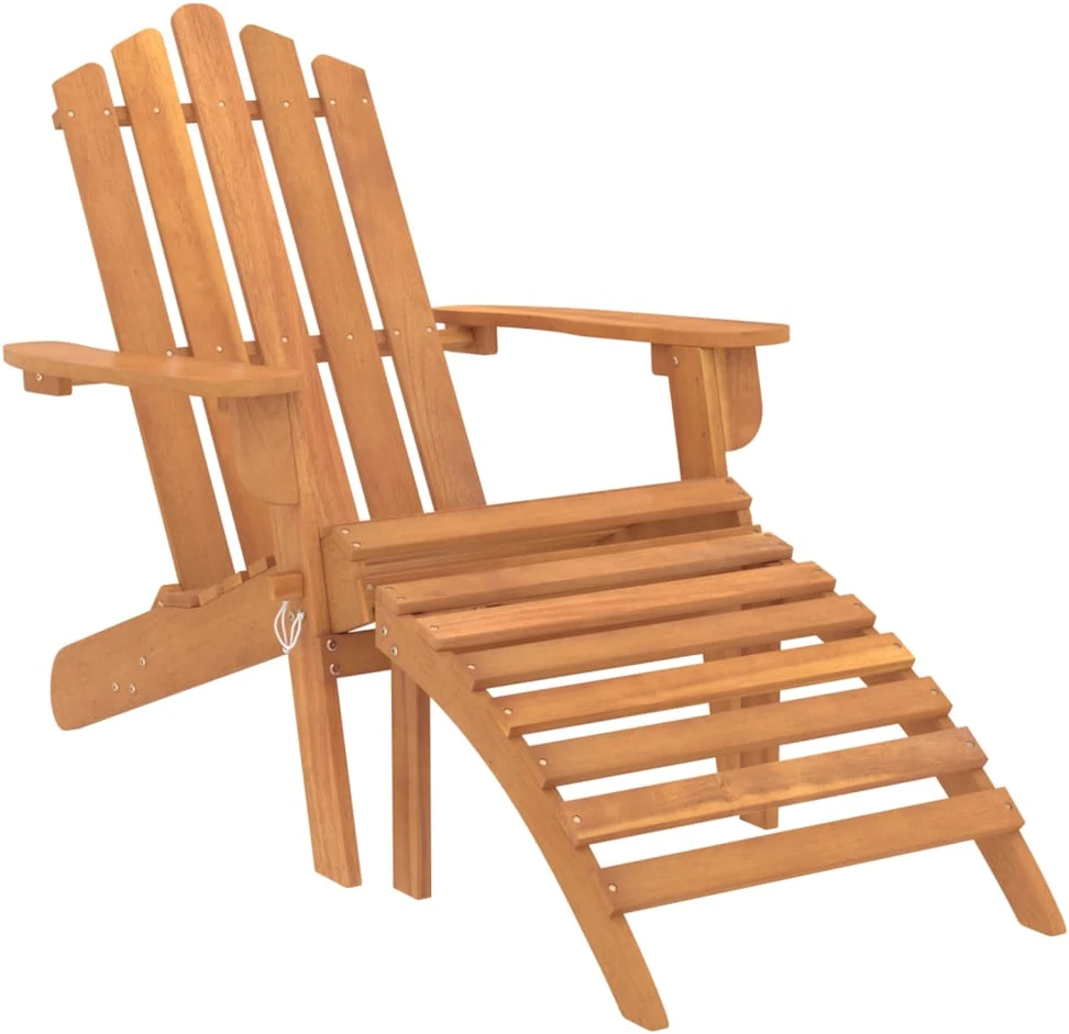 Lauko baldų komplektas Sodo adirondack komplektas, 3 dalių, akacijos medienos masyvas