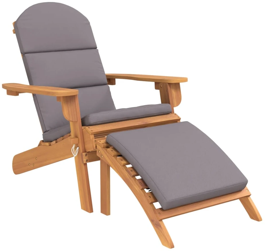 Lauko baldų komplektas Sodo adirondack komplektas, 3 dalių, akacijos medienos masyvas