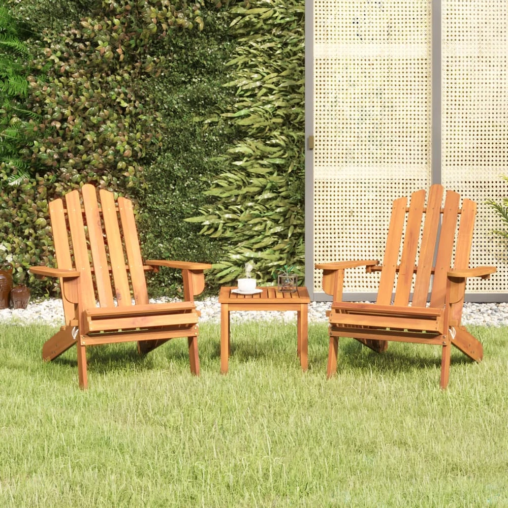 Lauko baldų komplektas Sodo adirondack komplektas, 3 dalių, akacijos medienos masyvas