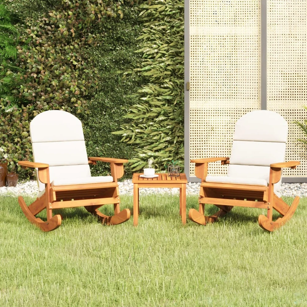 Lauko baldų komplektas Sodo adirondack komplektas, 3 dalių, akacijos medienos masyvas