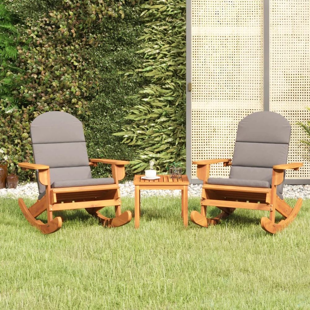 Lauko baldų komplektas Sodo adirondack komplektas, 3 dalių, akacijos medienos masyvas