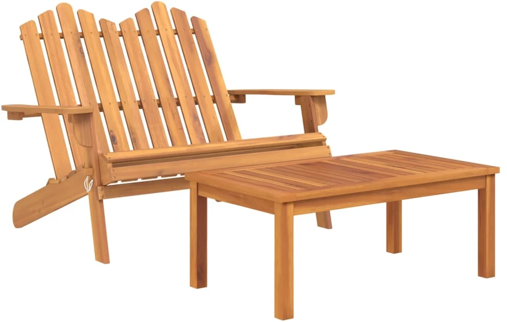 Lauko baldų komplektas Sodo adirondack komplektas, 5 dalių, akacijos medienos masyvas