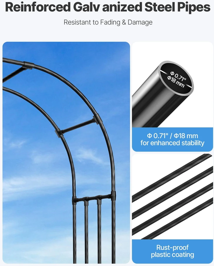 VEVOR Metalinė sodo arka vijokliams