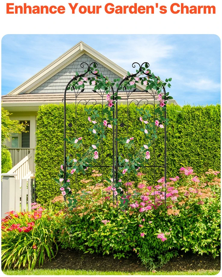 VEVOR Metalinės daržo grotelės augalams palaikyti 60x15 cm