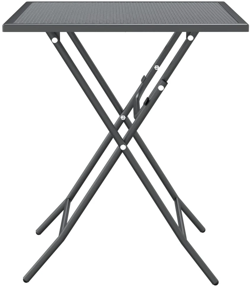 Lauko baldų komplektas Sodo baldų komplektas, 5 dalių, antracito, išplėstas metalas