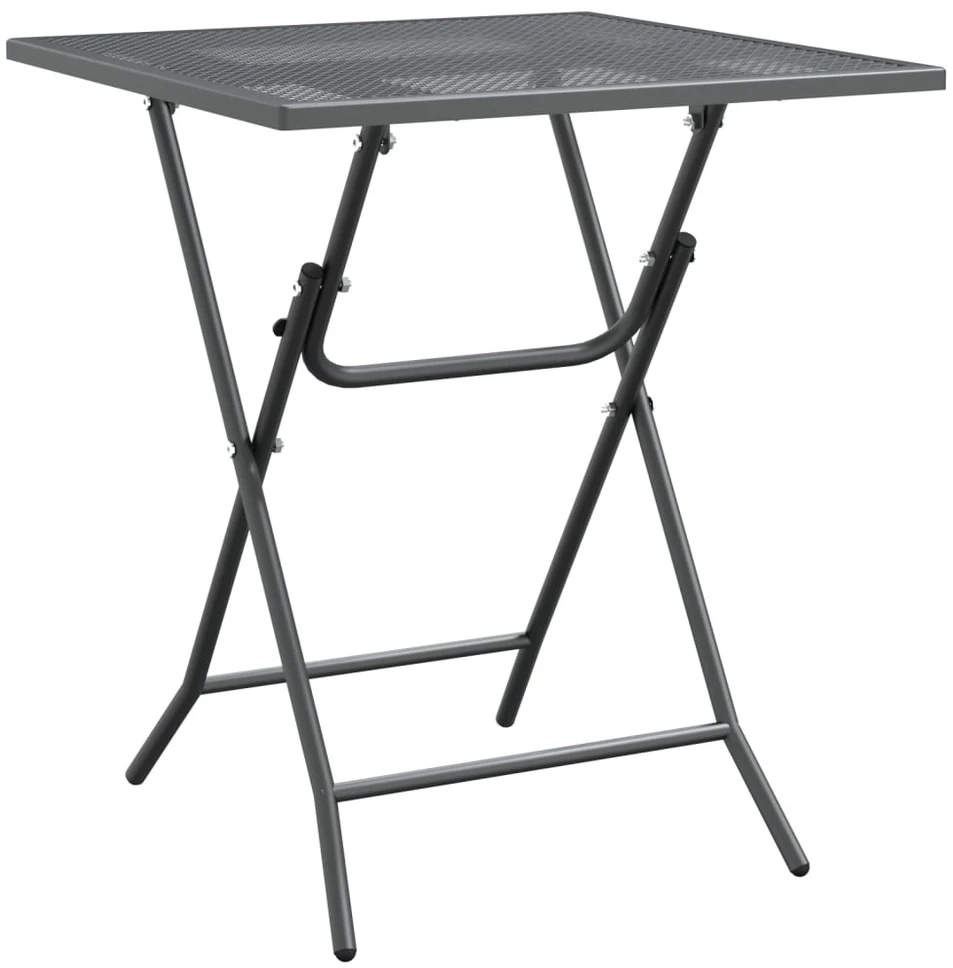 Lauko baldų komplektas Sodo baldų komplektas, 5 dalių, antracito, išplėstas metalas