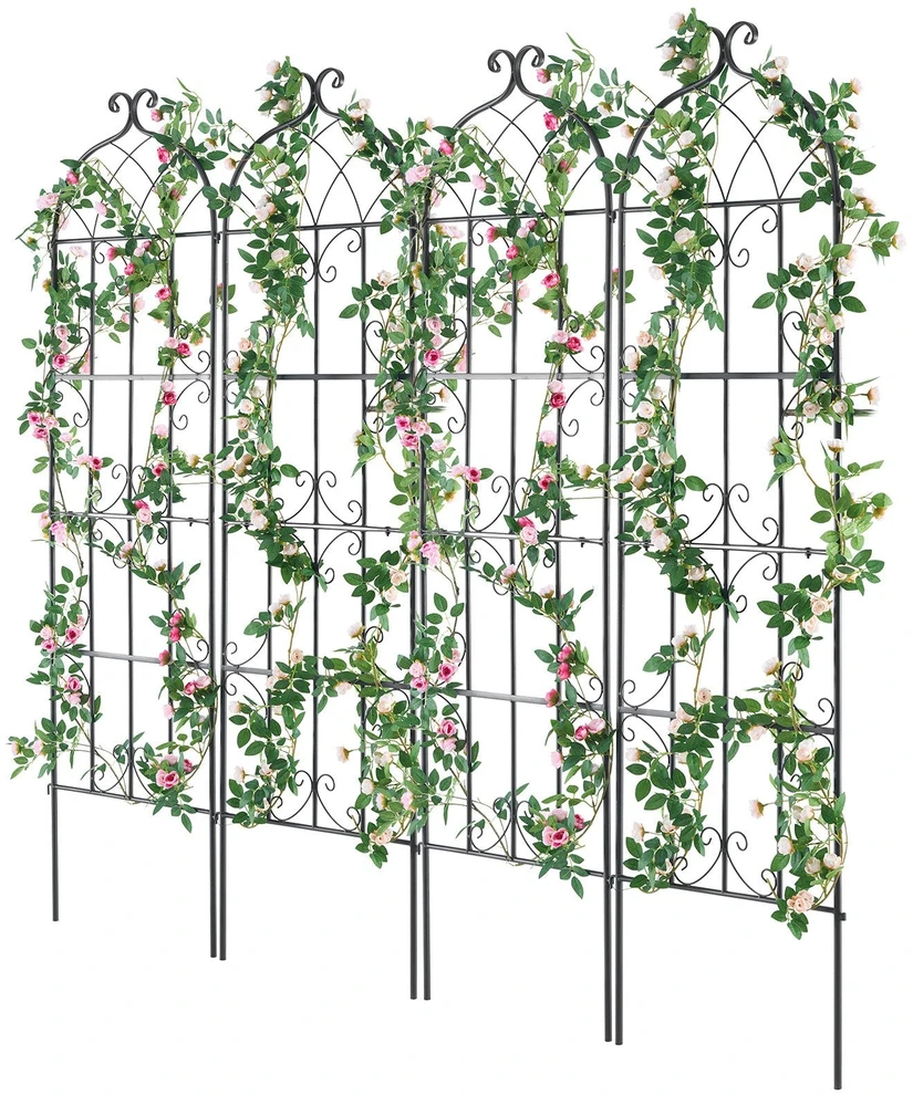 VEVOR 4 dalių metalinis sodo groteles 180x51 cm