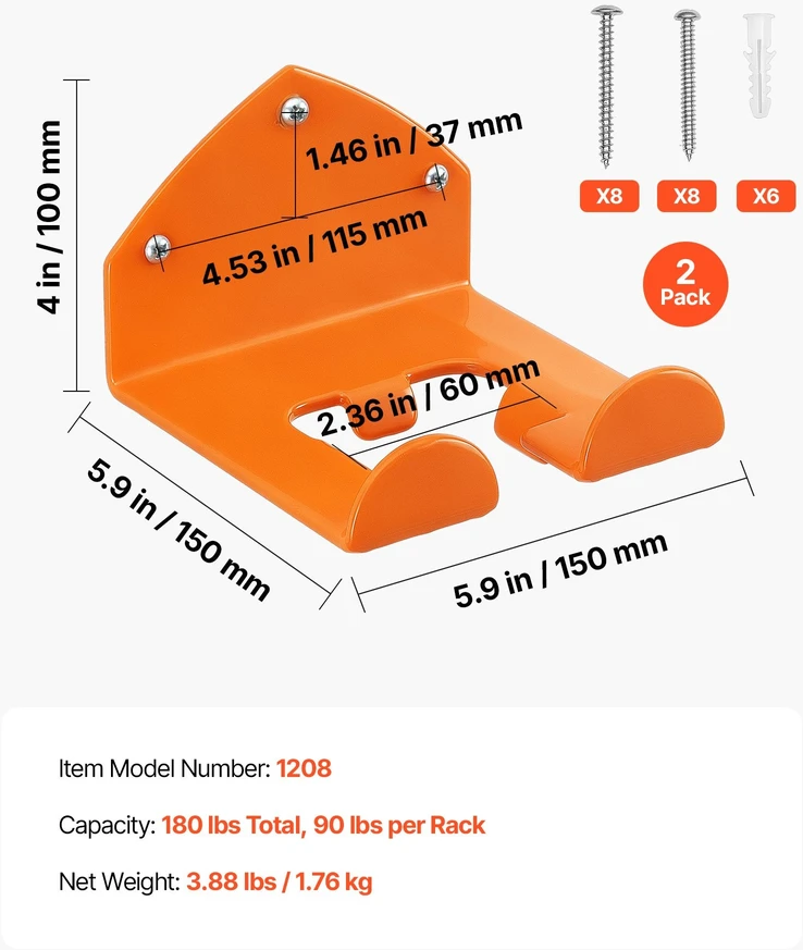 Sodo įrankių laikiklis VEVOR 1208, 82 kg keliamoji galia