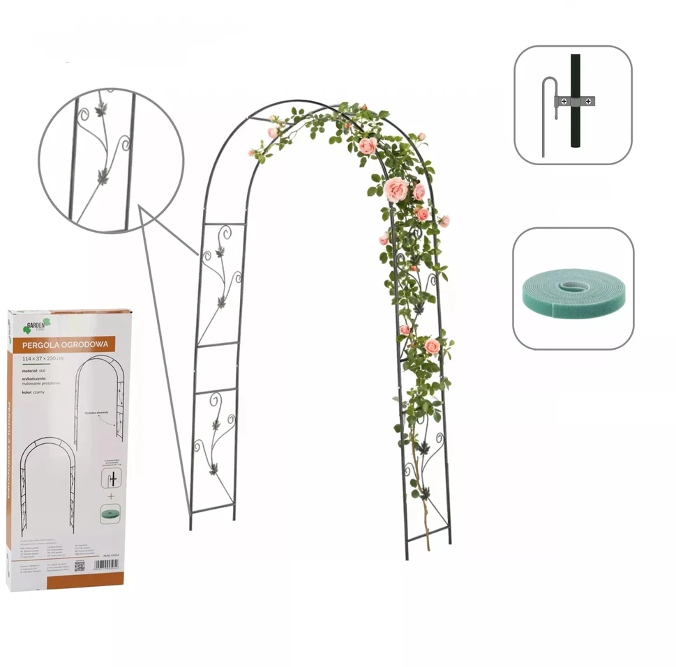 Sodo pergola su dekoracijomis 114 × 37 × 230 cm