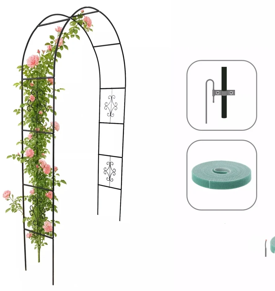 Sodo pergola su dekoracijomis 140 × 38 × 240 cm
