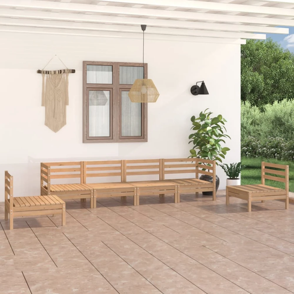 Lauko baldų komplektas Sodo poilsio baldų komplektas, 6 dalių, pušies masyvas