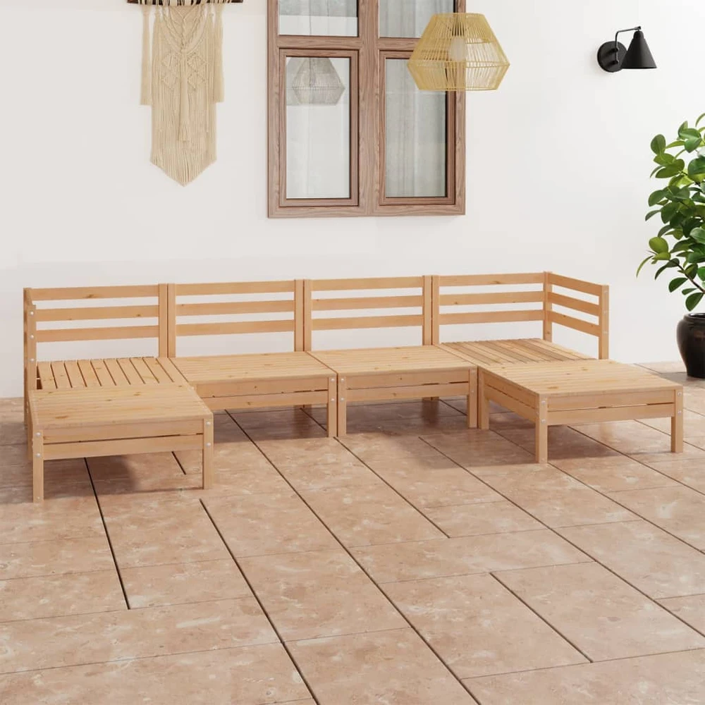 Lauko baldų komplektas Sodo poilsio baldų komplektas, 6 dalių, pušies masyvas