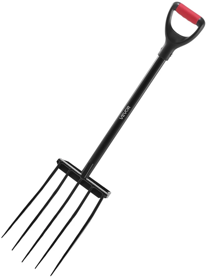 Vevor Penkių dantų sodo šakė su metaline rankena