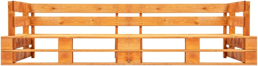 Lauko baldų komplektas Sodo sofos komplektas iš palečių su pagalvėmis, 2 dalių, pušis