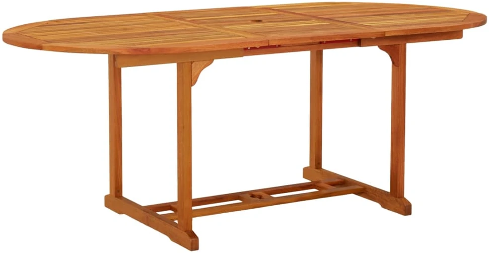 Sodo stalas, 200x100x75cm, eukalipto medienos masyvas
