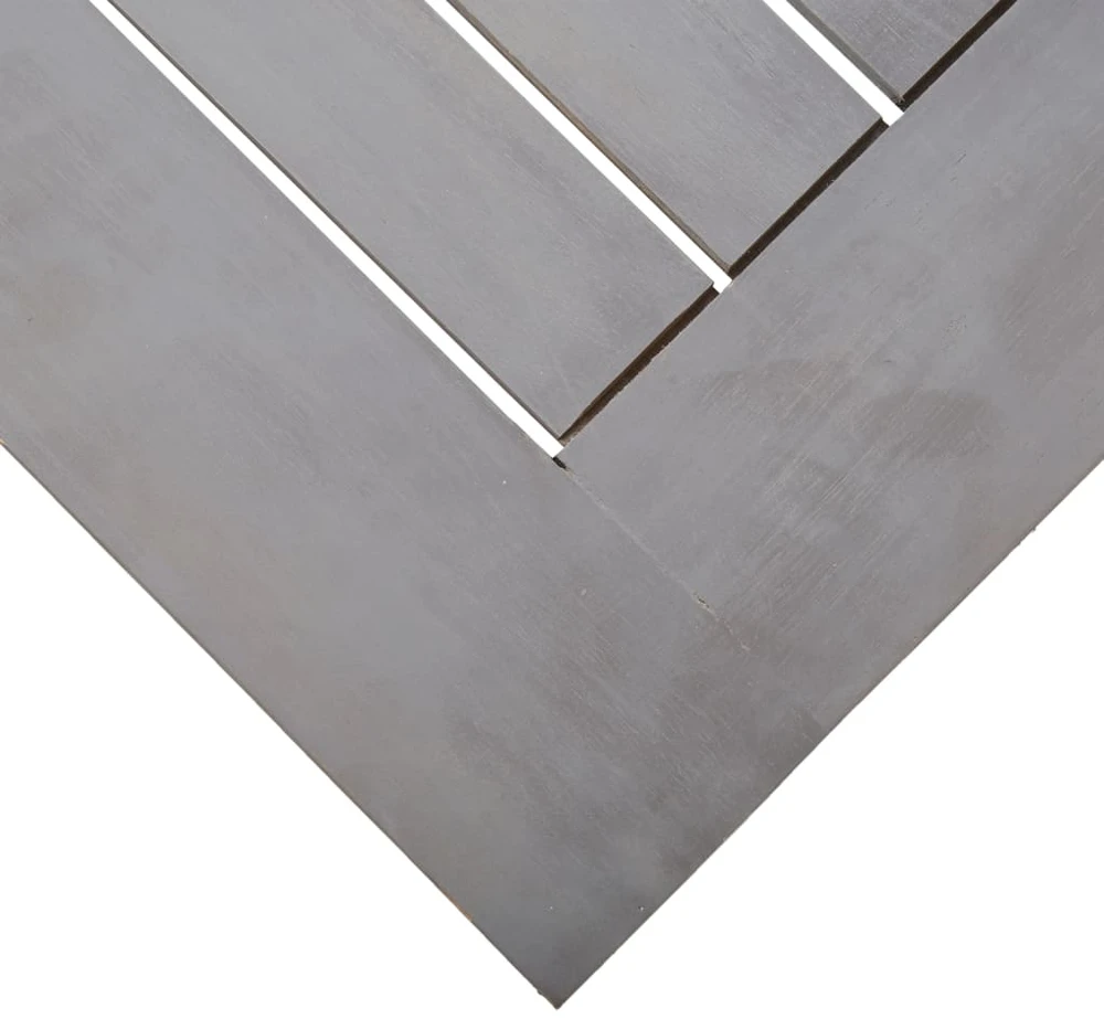 Sodo stalas, pilkas, 200x100x75cm, akacijos medienos masyvas