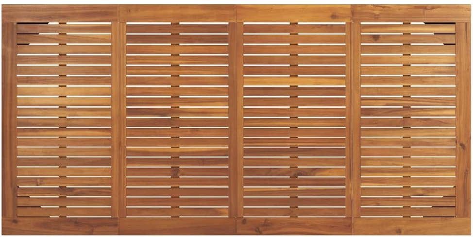 Sodo stalas su segtuko formos kojomis, 180x90x75cm, akacija