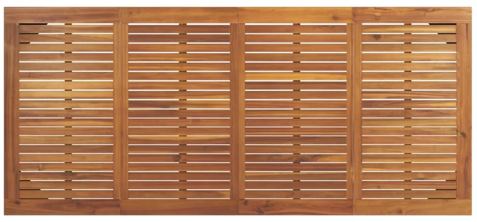 Sodo stalas su segtuko formos kojomis, 200x90x75cm, akacija