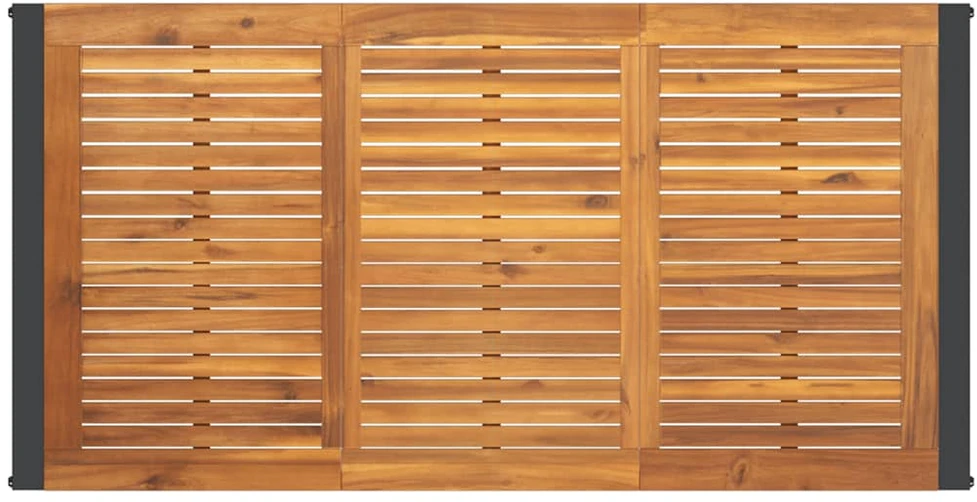 Sodo stalas su U formos kojomis, 160x80x75cm, akacijos masyvas