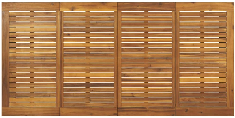Sodo stalas su U formos kojomis, 200x90x75cm, akacijos masyvas