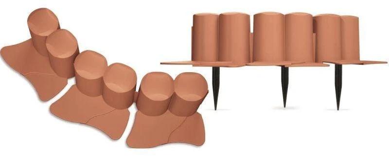 Prosperplast PP GARDEN PALISADE 6 TERACOTT 3,02 m