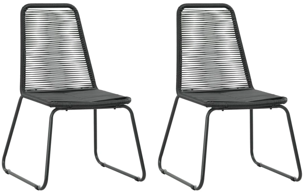 Lauko baldų komplektas Sodo valgomojo komplektas, 3 dalių, juodas/rudas, PVC ratanas