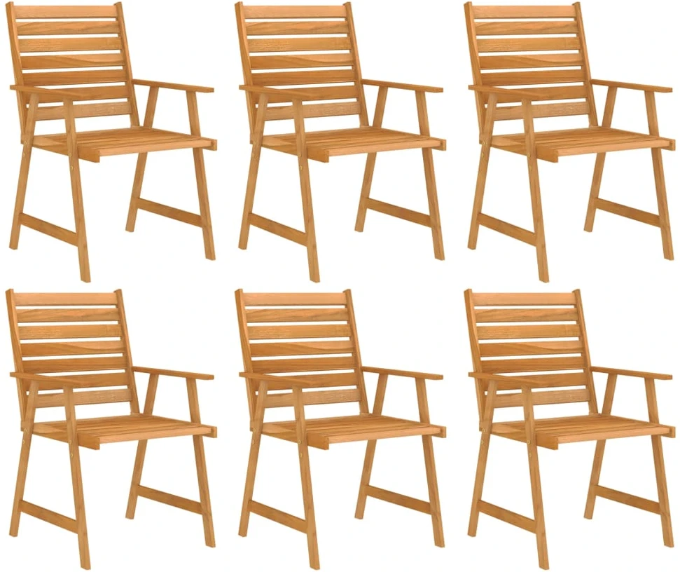 Lauko baldų komplektas Sodo valgomojo komplektas, 7 dalių, akacijos medienos masyvas