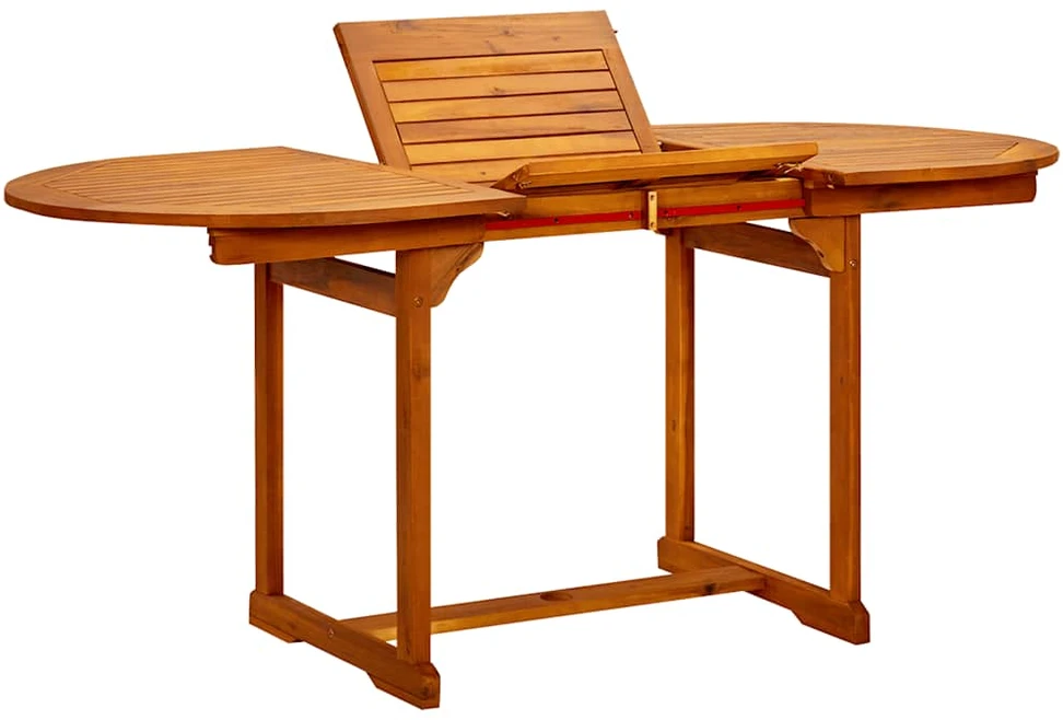 Sodo valgomojo stalas, (120–170)x80x75cm, akacijos masyvas