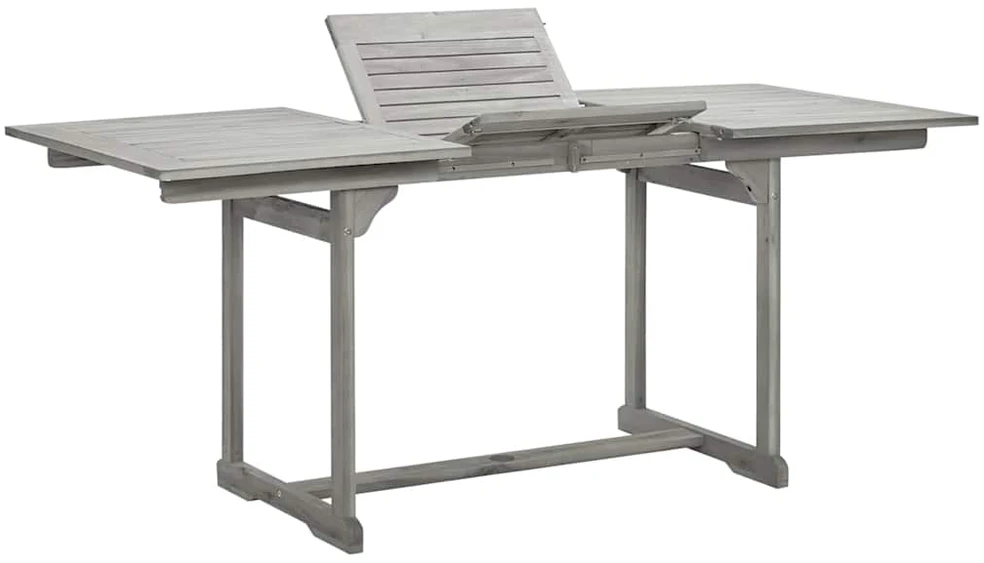 Sodo valgomojo stalas, (120–170)x80x75cm, akacijos masyvas