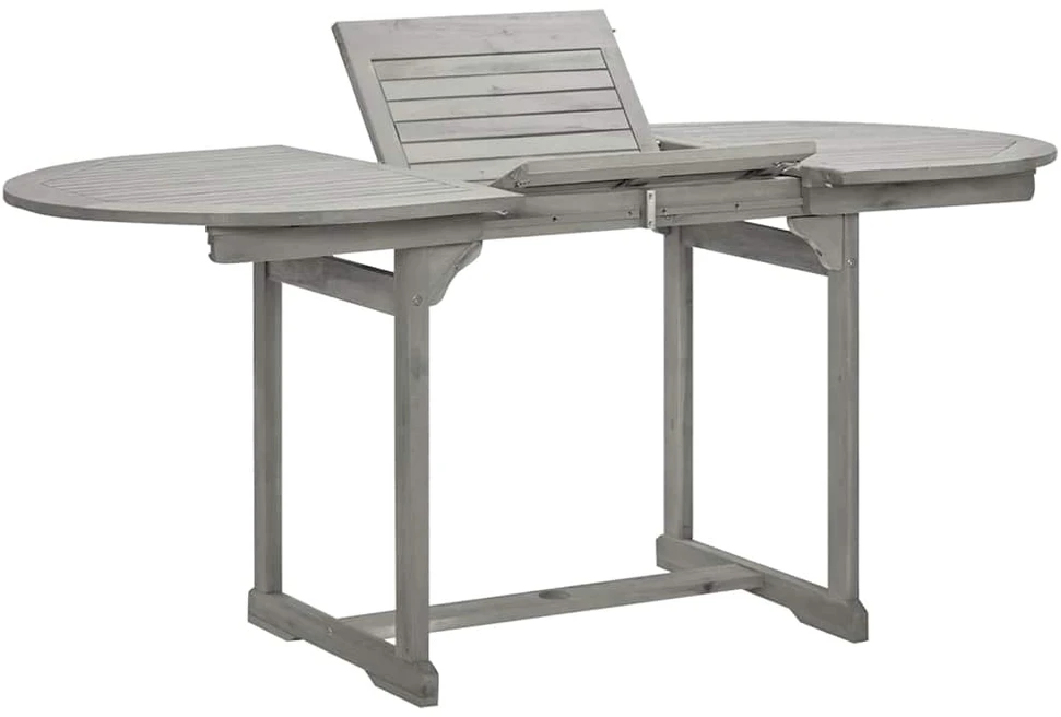 Sodo valgomojo stalas, (120–170)x80x75cm, akacijos masyvas