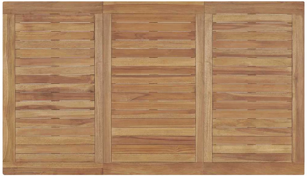 Sodo valgomojo stalas, 140x80x77cm, tikmedžio medienos masyvas