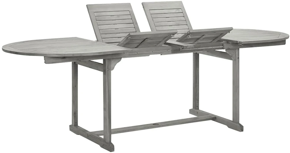 Sodo valgomojo stalas, (160–240)x100x75cm, akacijos masyvas