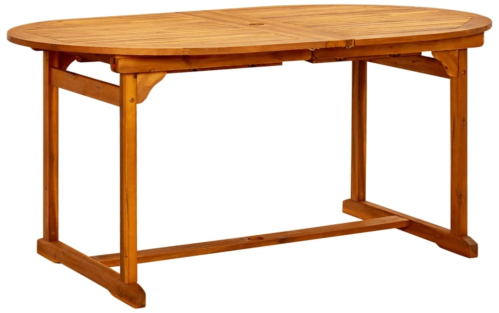 Sodo valgomojo stalas, (160–240)x100x75cm, akacijos masyvas