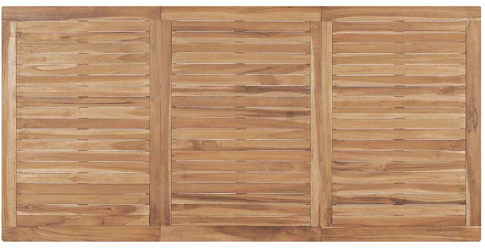 Sodo valgomojo stalas, 180x90x77cm, tikmedžio medienos masyvas