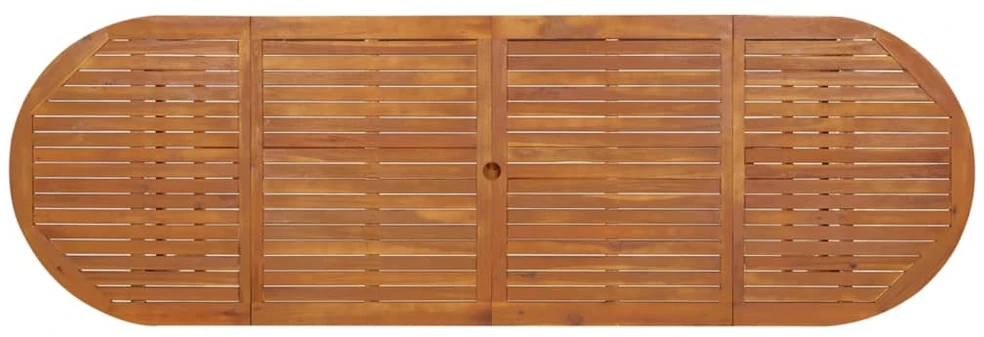 Sodo valgomojo stalas, 280x90x75 cm, akacijos medienos masyvas