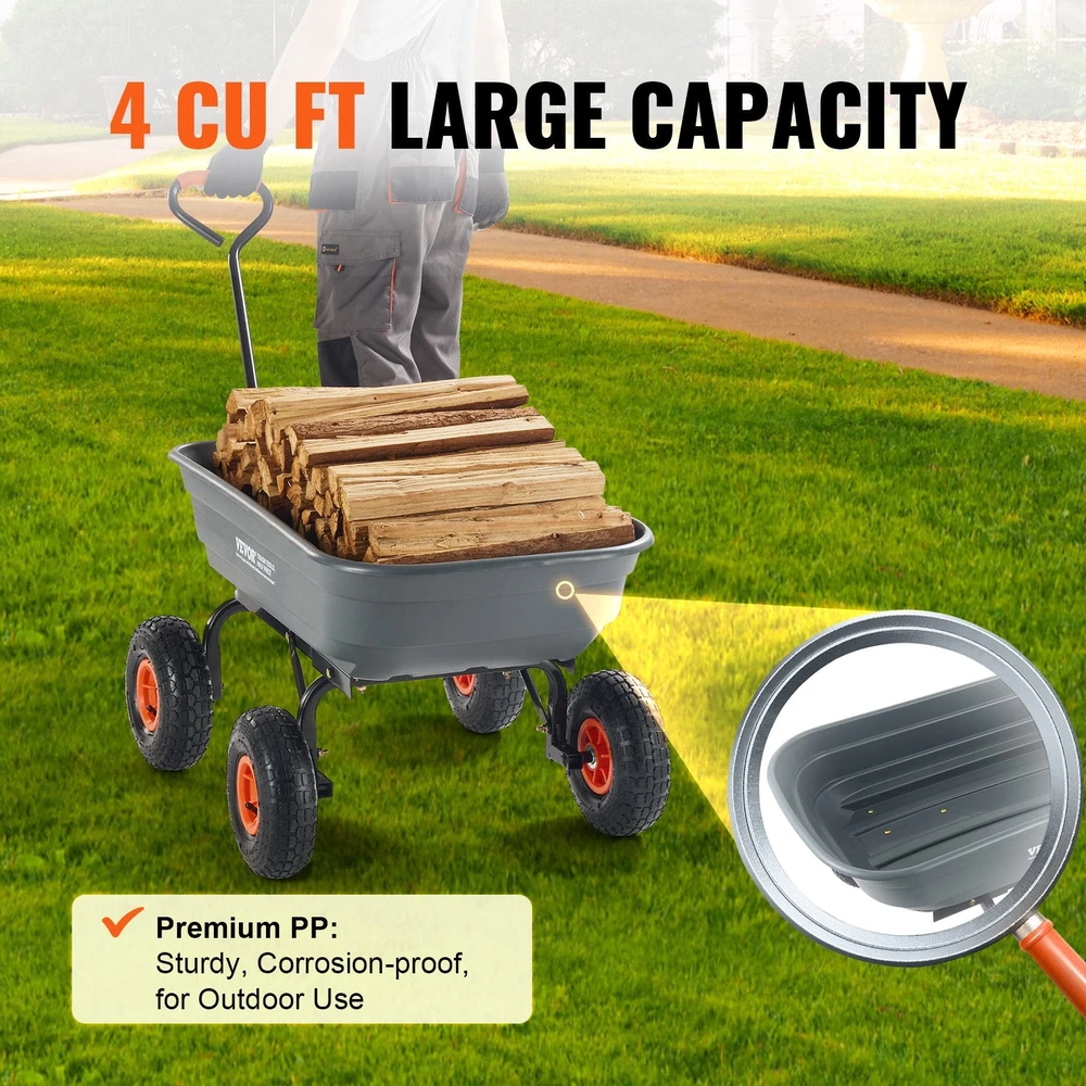 VEVOR Sodo vežimėlis karutis TC4253C 270 kg