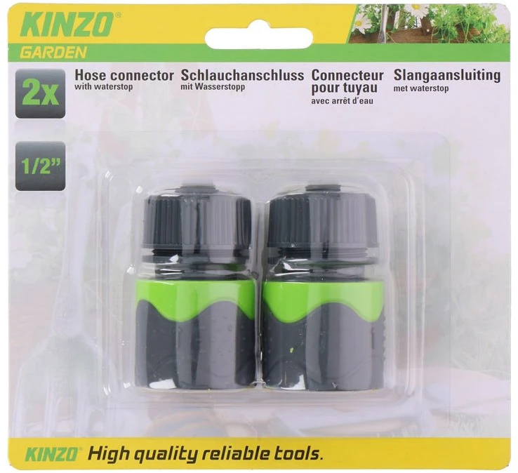 Kinzo - 1/2 "Garden Hose Connector Set (2 pcs.)