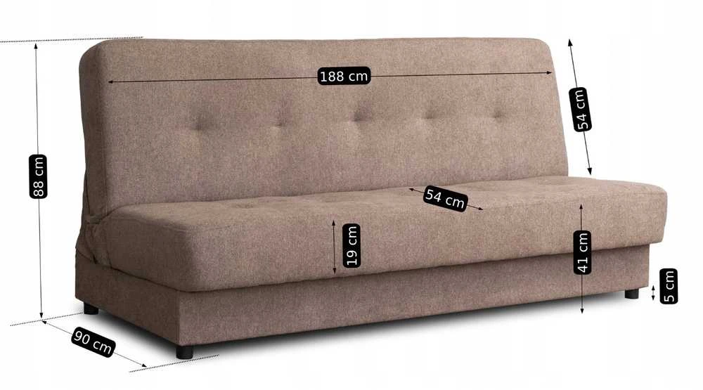 Sofa ARUBA Brązowa