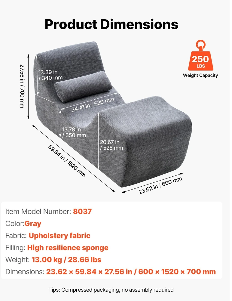 Sofa VEVOR Ergonomiška jogos kėdė