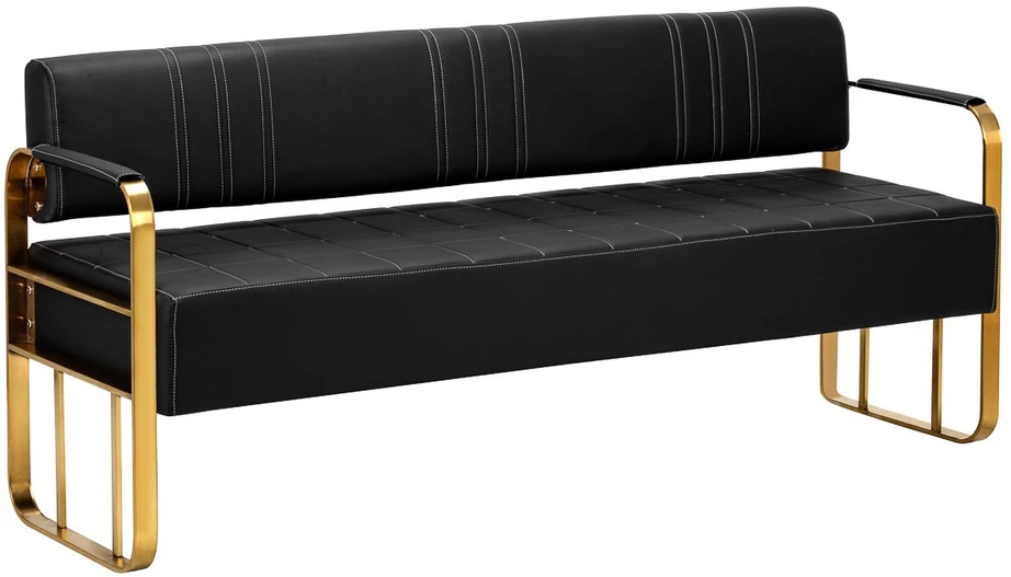 Activeshop Gabbiano Avila laukiamojo sofa 3 asmenims sintetinė oda juoda
