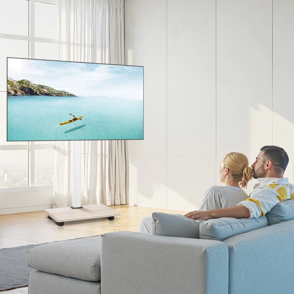 TV staliukas VEVOR Riedantis televizoriaus stovas 32-70 colių ekranams