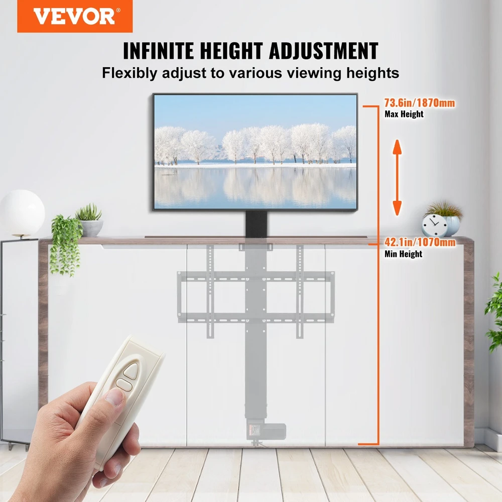Laikiklis Vevor Elektrinė TV pakyla montuojama LCD/LED/OLED televizoriams